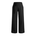 thumbnail image 4 of Smsaxvxz Wide Leg Sweatpants for Women Lightweight Breathable Outdoor Athletic Running Work Pants with Pockets Black M, 4 of 8