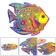 thumbnail image 1 of Rompecabezas para ,Rompecabezas de animales de madera para adultos Rompecabezas de bricolaje pescado 1 CUTICAT Rompecabezas para niños, 1 of 8