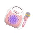 thumbnail image 1 of Freer Kids Karaoké Machine à Chanter Jouets Microphone Garçons Voix Jouet Intérieur Extérieur Portable Rose, 1 of 9
