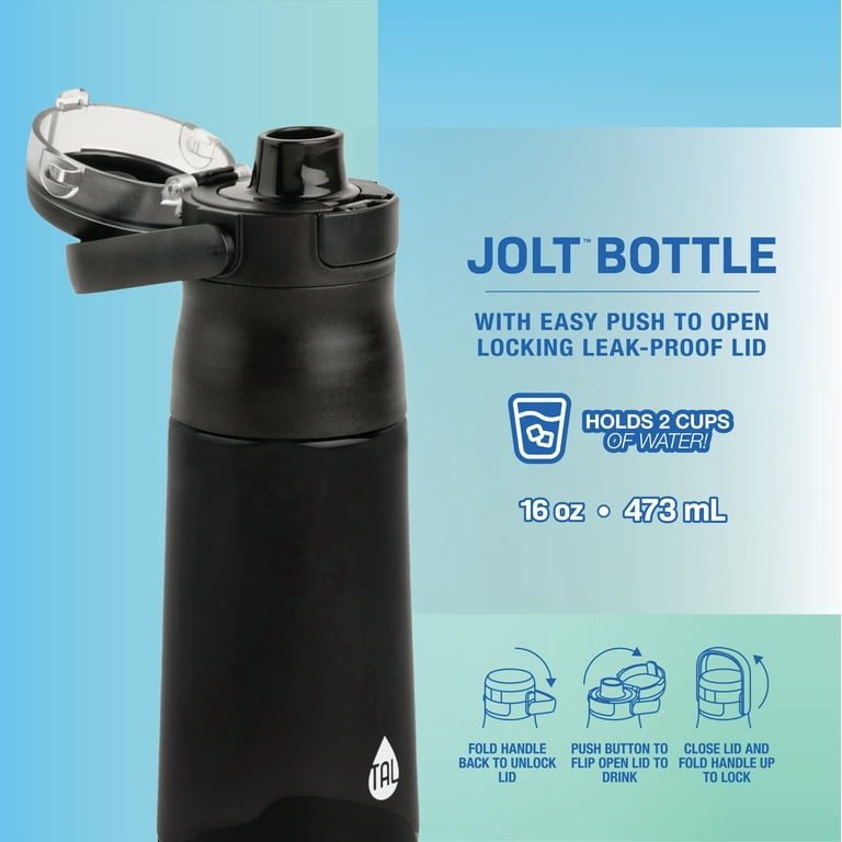 TAL Stainless Steel Jolt Water Bottle 32 fl oz, Black 