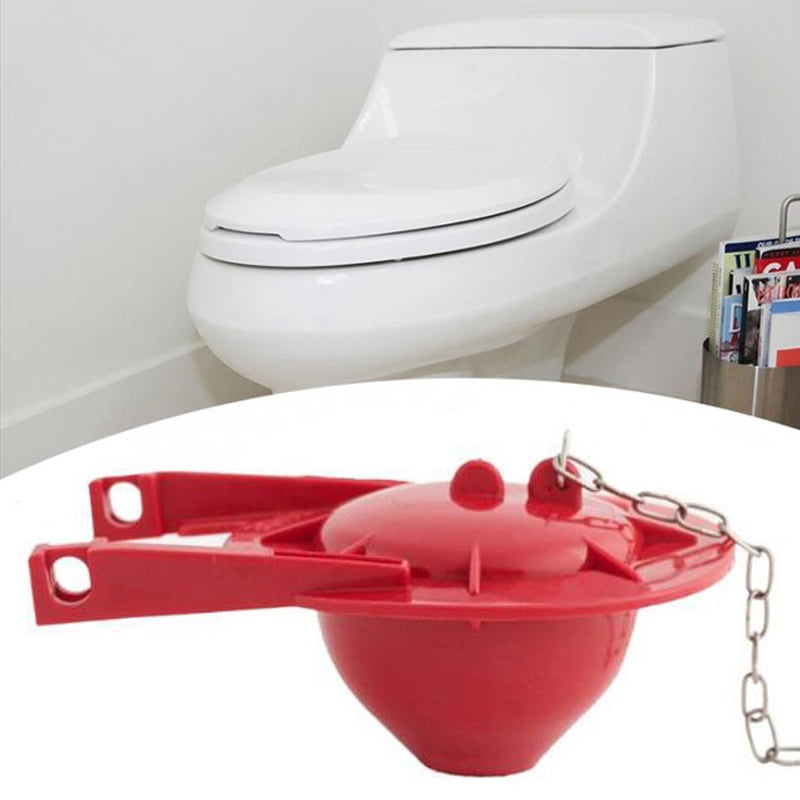 1Pcs Rubber Toilet Tank Flapper with Chain Water Saving,Red