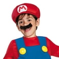 thumbnail image 2 of Super Mario Brothers Mario Kids Hat and Mustache Halloween Accessory, One Size, 2 of 3
