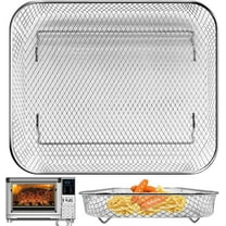 Air Fryer Basket Replacement for Nuwave Bravo XL Air Fryer Toaster Convection Oven, 11.7*9.7'' Non-stick Mesh Air Fryer Stainless Steel Basket Wire Rack Accessories Parts, Dishwasher Safe