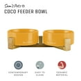 thumbnail image 5 of Sam's Pets Coco Dual Pet Bowl with Wood Stand 5.11'' in Yellow - 10.8, 5 of 5