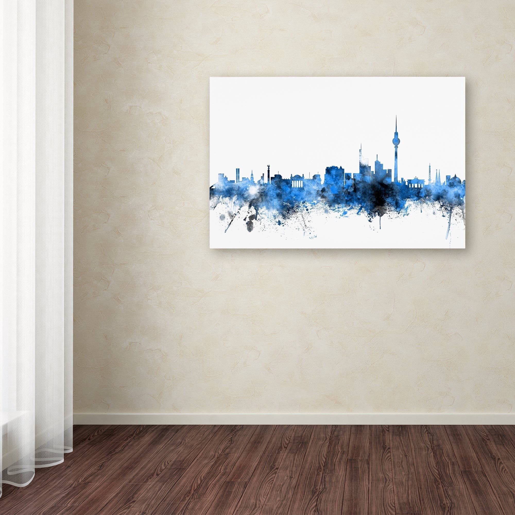 Trademark Fine Art "Berlin Germany Skyline" Canvas Art by Michael Tompsett