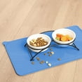 thumbnail image 4 of Silicone Pet Food Tray - Non Slip Pet Dog Cat Bowl Placemat - Feeding Mat - Waterproof Dog Cat Food Mats - For Carpet （Blue）, 4 of 6