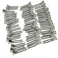 thumbnail image 1 of 50pcs Double Prong Metal Alligator Clips Hairpins for DIY Hair Bows (Silver), 1 of 7