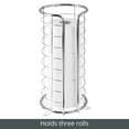 thumbnail image 4 of mDesign Metal Toilet Paper Holder Stand, Freestanding 3 Roll Reserve, Chrome, 4 of 7
