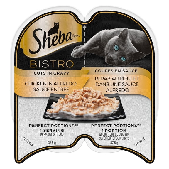 Sheba Bistro Perfect Portions Chicken in Alfredo Sauce Adult Wet Cat Food Cuts in Gravy