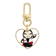thumbnail image 1 of China obra maestra los forajidos de Marsh Llavero de metal en forma de corazón dorado, 1 of 3