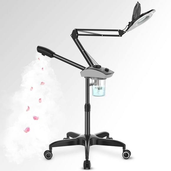 Vaporizador facial TASALON Professional 2 en 1 con lámpara de aumento