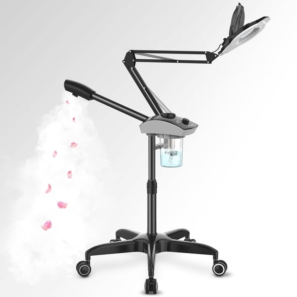 Vaporizador facial TASALON Professional 2 en 1 con lámpara de aumento