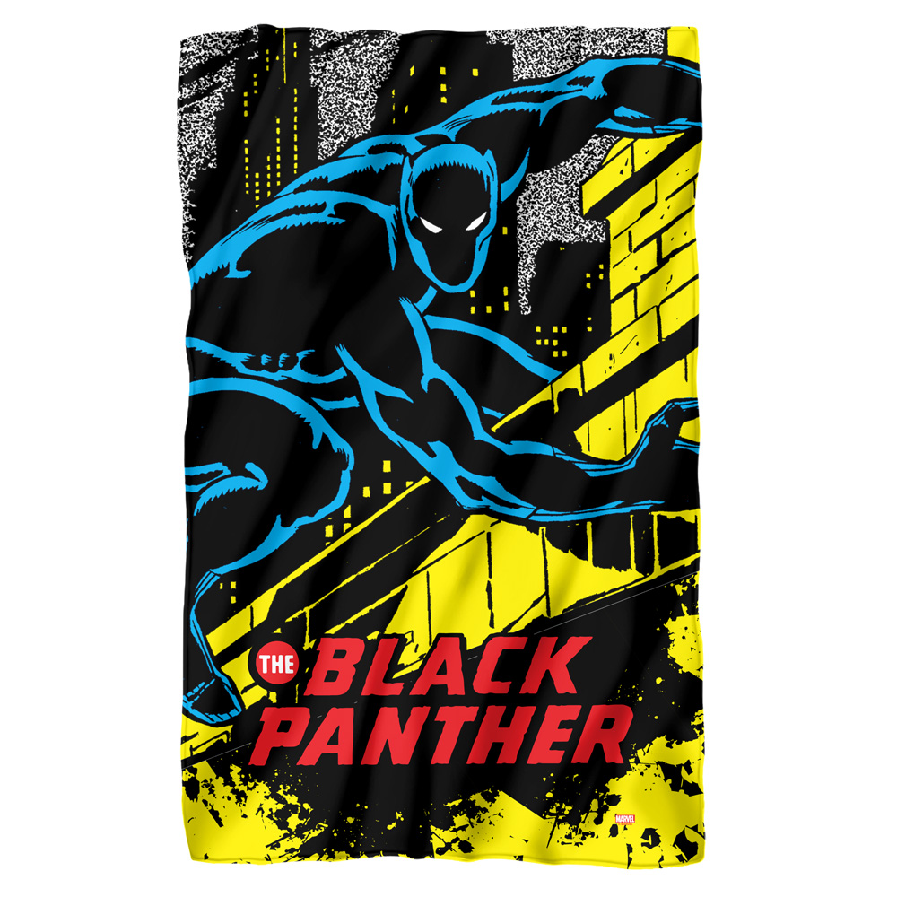 Black Panther Blanket, 36"x58" Black Panther Character Logo Fleece