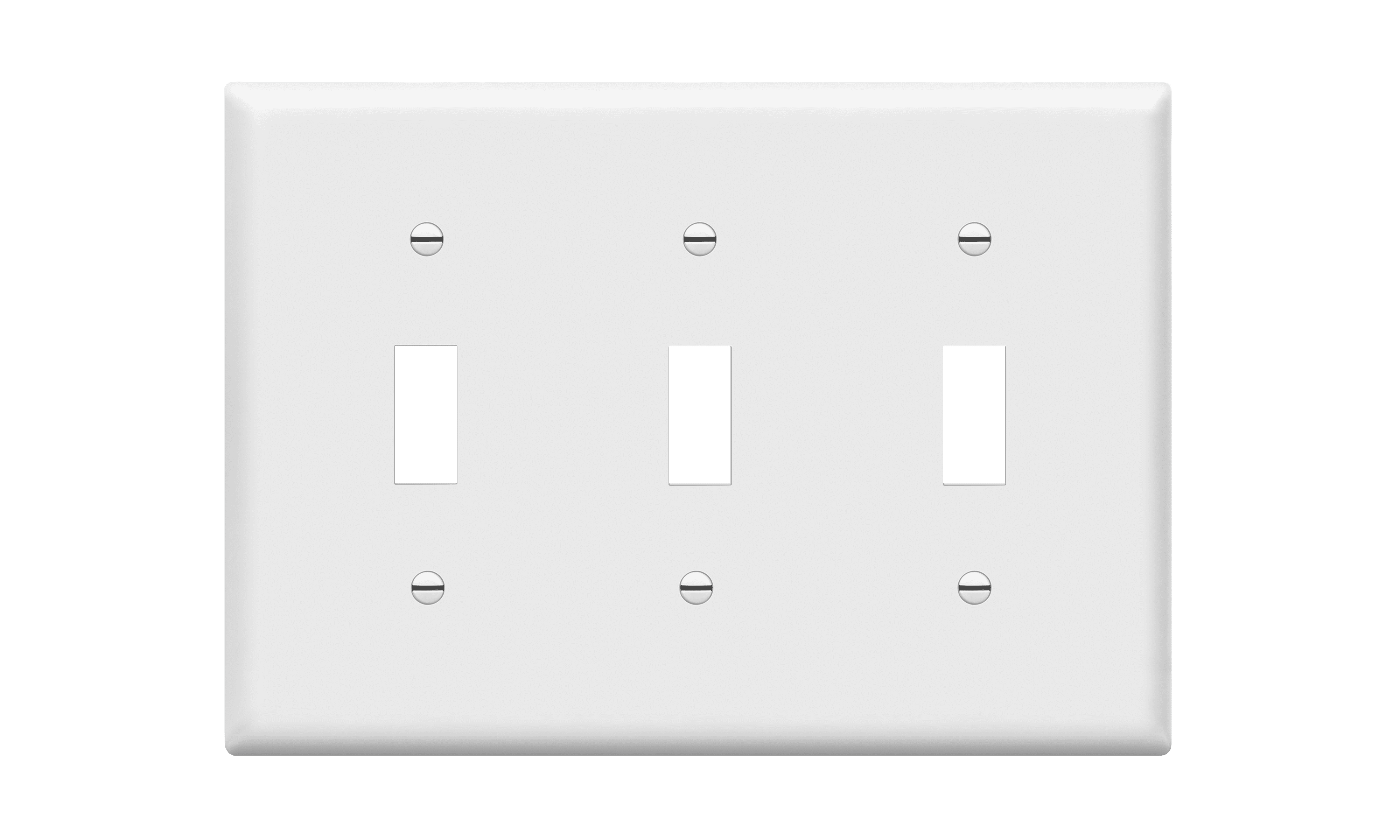 ENERLITES Triple Light Switch Wall Plate, Gloss Finish, Standard Size 3