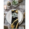 thumbnail image 2 of Black Gold Marble Cloth Napkins Set of 6 Reusable Dinner Napkins, Modern Geometric Textured Cocktail Napkin Washable Table Napkins for Wedding/Holiday Party/Baby Shower 20"x20", 2 of 7