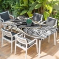 thumbnail image 2 of Grey Marble Table Cloths for 5 Foot Rectangle Tables, Modern Abstract Art Ink Painting Patio Waterproof Elastic Fitted Tablecloths, Washable Rectangular Table Cover for Camping, 2 of 8