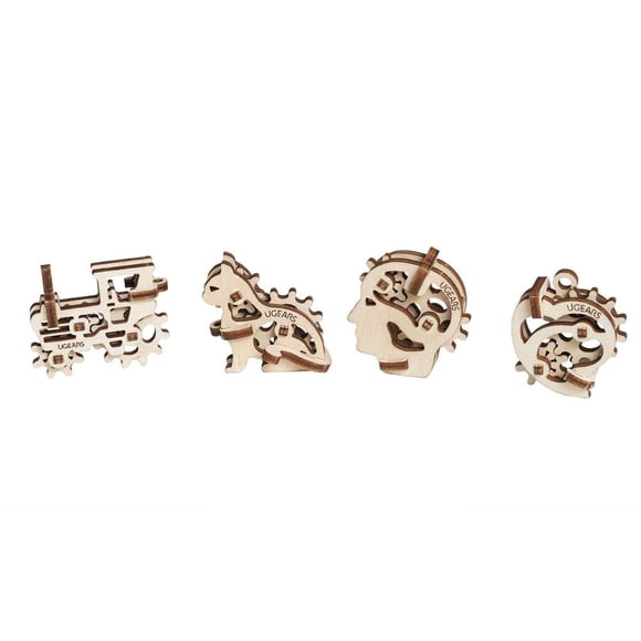 Set de Rompecabezas UGEARS FT-1 70029 - 4 Modelos Mecánicos Miniatura