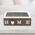 thumbnail image 4 of pitrice Kitchen Coffee Tea Storage Holder Box Crafted Jewelry Storage Holder With Easy Open Lid Stand Tea Bags Up Or Lay Flat. 6 Grid, 4 of 6