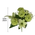 thumbnail image 2 of Hiroekza Artificial Flower - Carnation, Madonna Lily Outdoor Fake Flowers Faux Outdoor Flowers Real Looking Artificial Flowers for Wedding Home Decoration Handheld Wall 25cm Green, 2 of 6