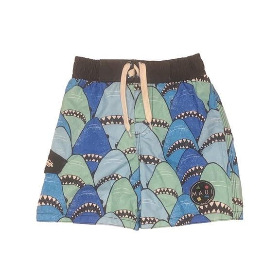 Maui & Sons Toddler Boys' Shark Teeth Swim Trunks, Size 2T