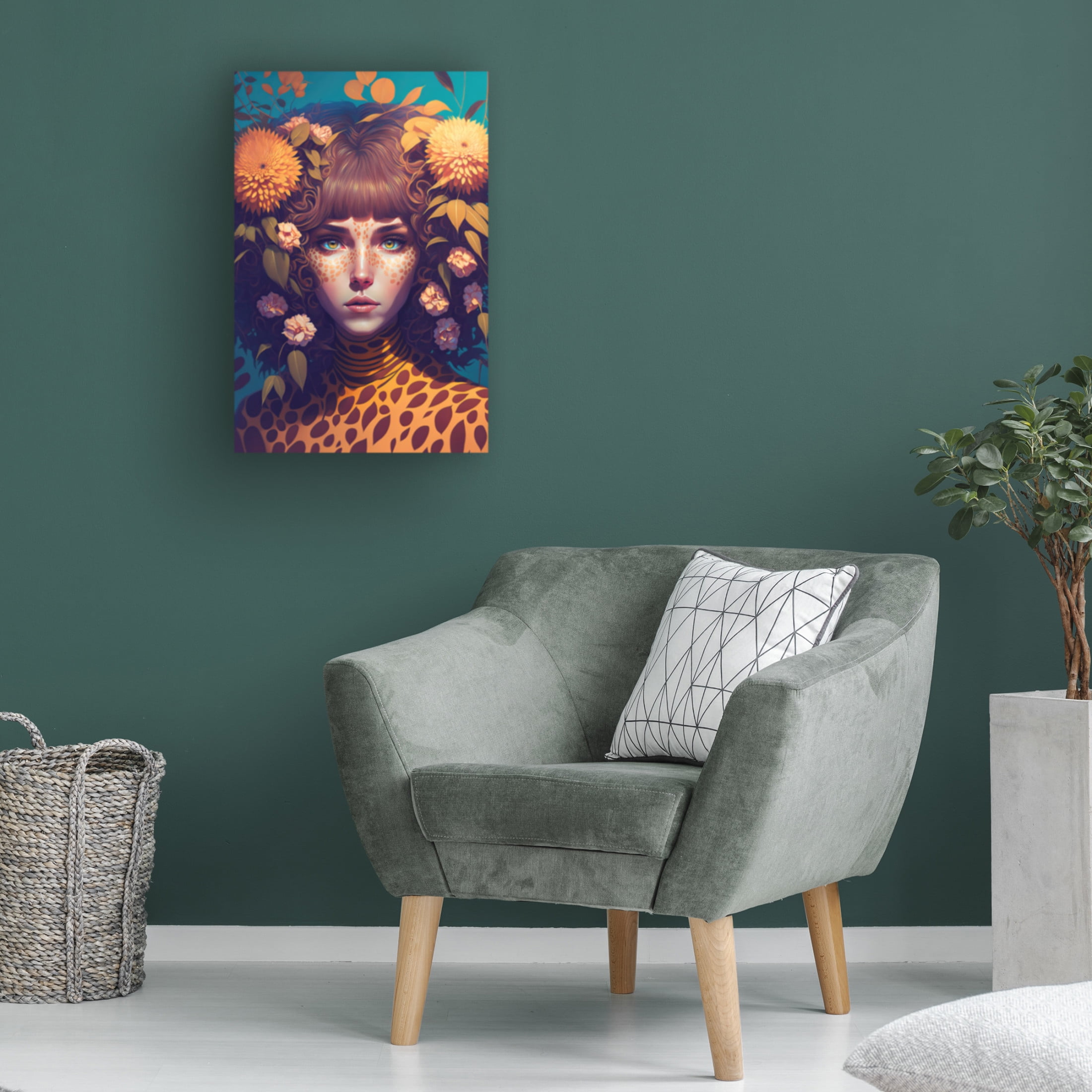 Canvas Wall Art - Treechild 'Leo Woman' Wall Art for Living Room, Bedroom, or Office D?cor by Trademark Fine Art - 16 x 24 Inches