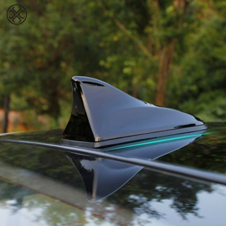 Luxtrada Shark Fin Antenna Votex Stereo Cover Car Signal Radio AM/ FM  Aerial Black 