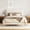 Beige Bed Frame, variant on Boucle Queen Bed Frame with Adjustable Height Headboard,Modern Platform Bed with Curved Cloud Headboard,Elegant Boucle Fabric Low Profile Platform Bed,No Box Spring Needed,Easy Assembly,White