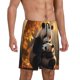 thumbnail image 2 of Fotbe Maple Forest Panda Pantalones Cortos de Pijama para Hombre, Ropa de Dormir, Pantalones de Pijama Cortos para Hombre-XX-Large, 2 of 6