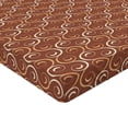 thumbnail image 2 of Ambesonne Floral Fitted Sheet, Spring Ornament Motif, Twin XL Size, Dark Orange Sand Brown, 2 of 3