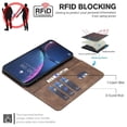 thumbnail image 2 of Wallet Case for Google Pixel 9A RFID Blocking Flip Cover with Card Slots & Kickstand Brown, 2 of 7