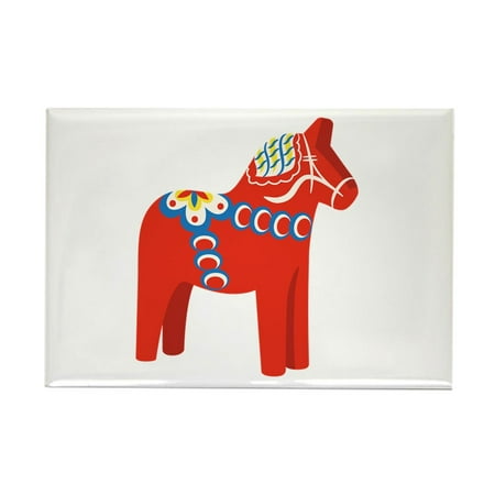 

CafePress - Swedish Dala Horse Magnets - Rectangle Magnet 2 x3 Refrigerator Magnet