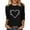 Black, variant on Women's Valentine's Day T-Shirts Fashion Casual V Neck Short Sleeve Blouse Top With Heart Print Design For Women White L