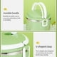 thumbnail image 3 of Cateissary Caja Bento versátil de acero inoxidable para estilos de vida ocupados Fiambrera de acero inoxidable fácil de limpiar Mostrada verde, 3 of 6