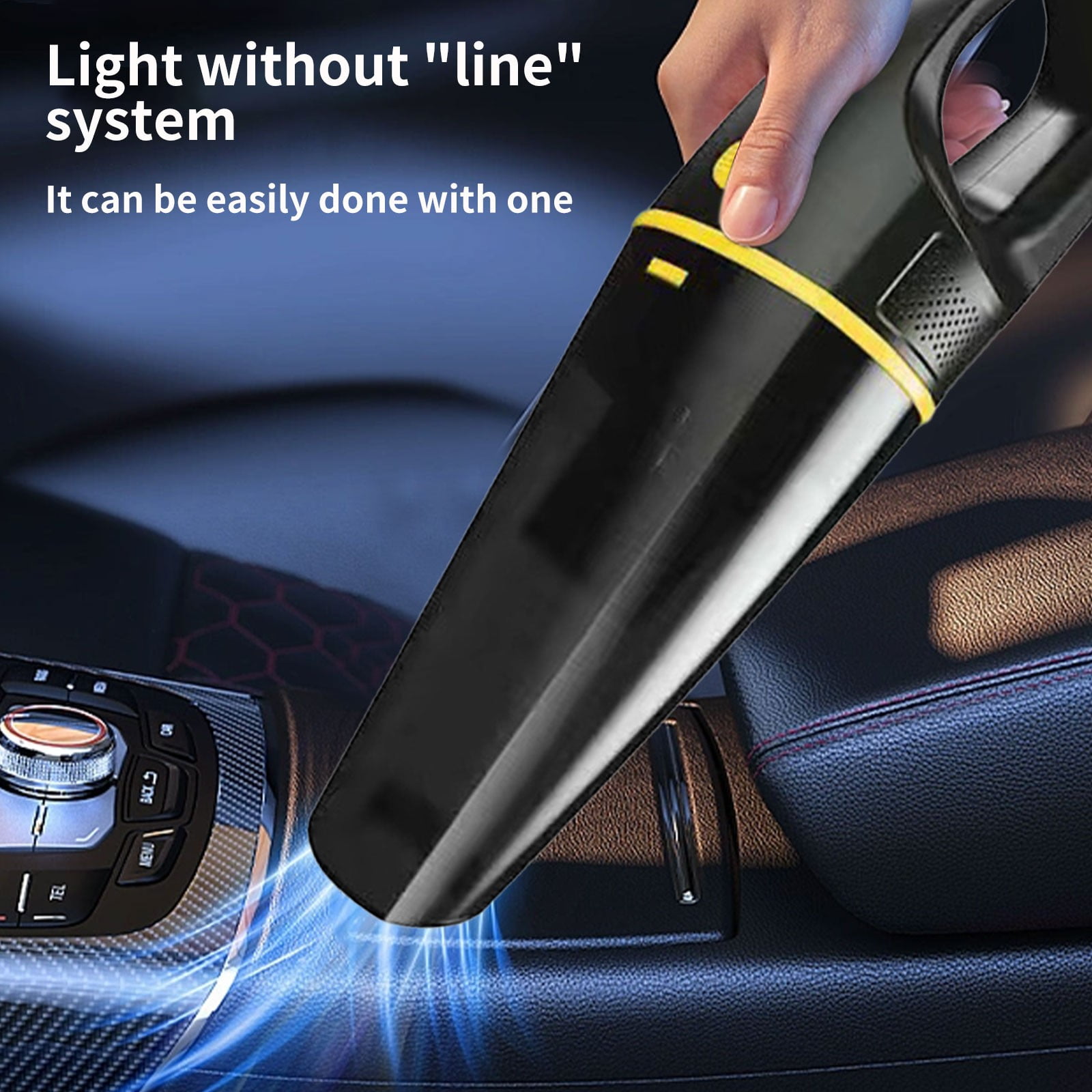 Uiz Merueh handheld Car Vacuum Car Vacuum Portable Cordless Rechargeable Lightweight Powerful Suction Portable Vacuum for Car Home Cleaning