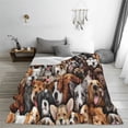 thumbnail image 5 of Lsque various dog breeds Pattern Fuzzy Fleece Throw Blanket Extra Large,Super Soft,Fluffy and Warm Blankets for Couch,Bed,All Season Use-50"x40", 5 of 7