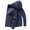 Dark Blue, variant on Deal Mens Jacket Detachable Hood Rain Jacket Waterproof Windproof Full Zip Coat Elastic Cuffs Jackets for Men Solid Color Comfy Jacket for Fall Winter Daily Wear