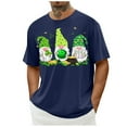 thumbnail image 5 of lcziwo St. Patricks Day Mens Short Sleeve T-Shirt Cute Gnome Print Round Neck Graphic Tee Shirts 2025 Spring Summer Casual Going Out Streetwear Prime By Hour,Navy,XXL, 5 of 6