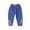 #0215-Blue, variant on Toddler Girls Pearl Embellished Stretch Tapered Jeans Patch Detail Denim Long Pants Durable Play Bottoms For 6 Months-6 Years Old