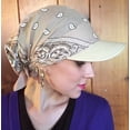 thumbnail image 5 of EliteGoogv Women's Paisley Print Bandana Cap With Brim Retro Cotton Sun Protection Turban Wrap Adjustable Casual Baseball Style Headwear, 5 of 7