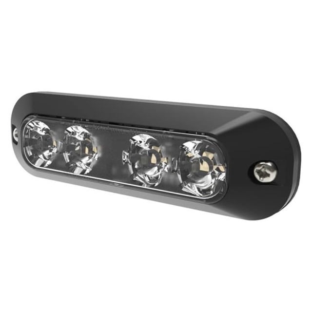 12-24VDC Red & White Directional 4 LED Surface Mount, Split Color