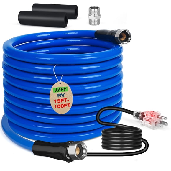 Manguera de agua caliente SZFY de 50 pies para autocaravana, jardín, granja