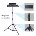 thumbnail image 2 of eccomum T160 Projector Tripod Stand Foldable Laptop Tripod Projector Bracket with Tripod Tray Multifunctional DJ Racks Projector Stand with Adjustable Height Perfect for Office Home Stage DVD Video, 2 of 7