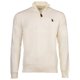 thumbnail image 1 of U.S. POLO ASSN. Jersey de punto para hombre con cuello alto, media cremallera y logotipo, algodón Blanco 3XL (XXX-Large), 1 of 3