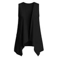 thumbnail image 7 of Sleeveless Cardigans for Women Lightweight Dressy Casual Open Front Irregular Hem Long Vest with Pockets, 7 of 7