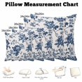 thumbnail image 5 of Throw Pillow Covers, Navy Flowers 16x16 Pillow Covers for Couch/Sofa/Bed, Country Plants Pastoral Botanical Vintage Decorative Square Linen Cushion Pillowcase for Home Decor, 5 of 9
