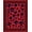 Red, Pattern 6, variant on ODIKA 4'x6' Machine Washable Non-Slip Area Rug, Enchanted Forest Mushroom Starlight Botanical Wonderland High Traffic Rug, Red, 677308