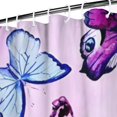 thumbnail image 3 of Pink Butterfly Pattern Shower Curtain 72"x84" ,Bathroom Decorative Shower Curtains Set with 12 Hooks,Modern Waterproof Washable Shower Curtain, 3 of 6