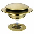 thumbnail image 1 of Tapón de desagüe para bañera HIDROP Universal, desplegable, dorado cepillado, 1 of 8