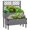 Gray, variant on Raised Garden Bed with Trellis for Climbing Plants, Elevated Wooden Planter Box with Legs and Metal Corners, Gray
