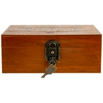 MEIBUTYUP Wooden Jewelry Box with Lock, Vintage Style Organizer for Necklaces, , Brown Storage Case